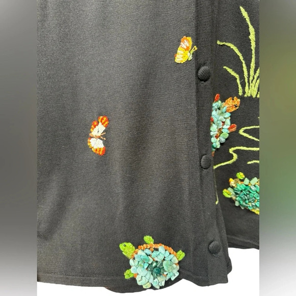 Michael Simon New York Vintage
Jewelled Turtles Cardigan Silk Blend - Picture 2 of 10